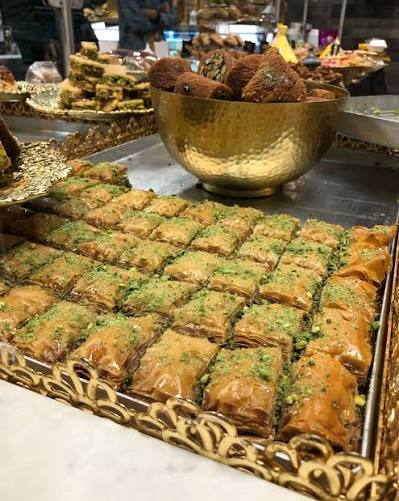 Fresh Baklava Tray โ ุจููุงูุฉ available at Hana Market